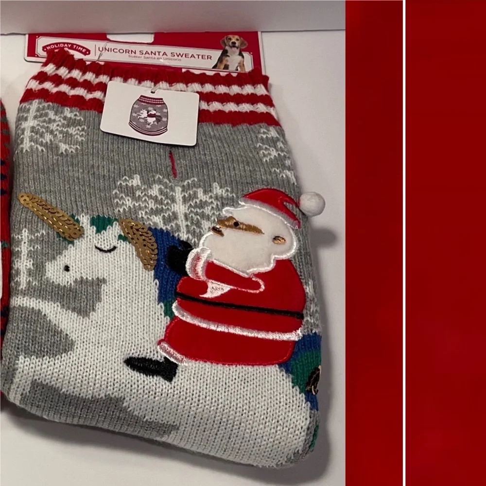 Bundle 3 Holiday Time Dog Sweater-1 Small 2 Medium